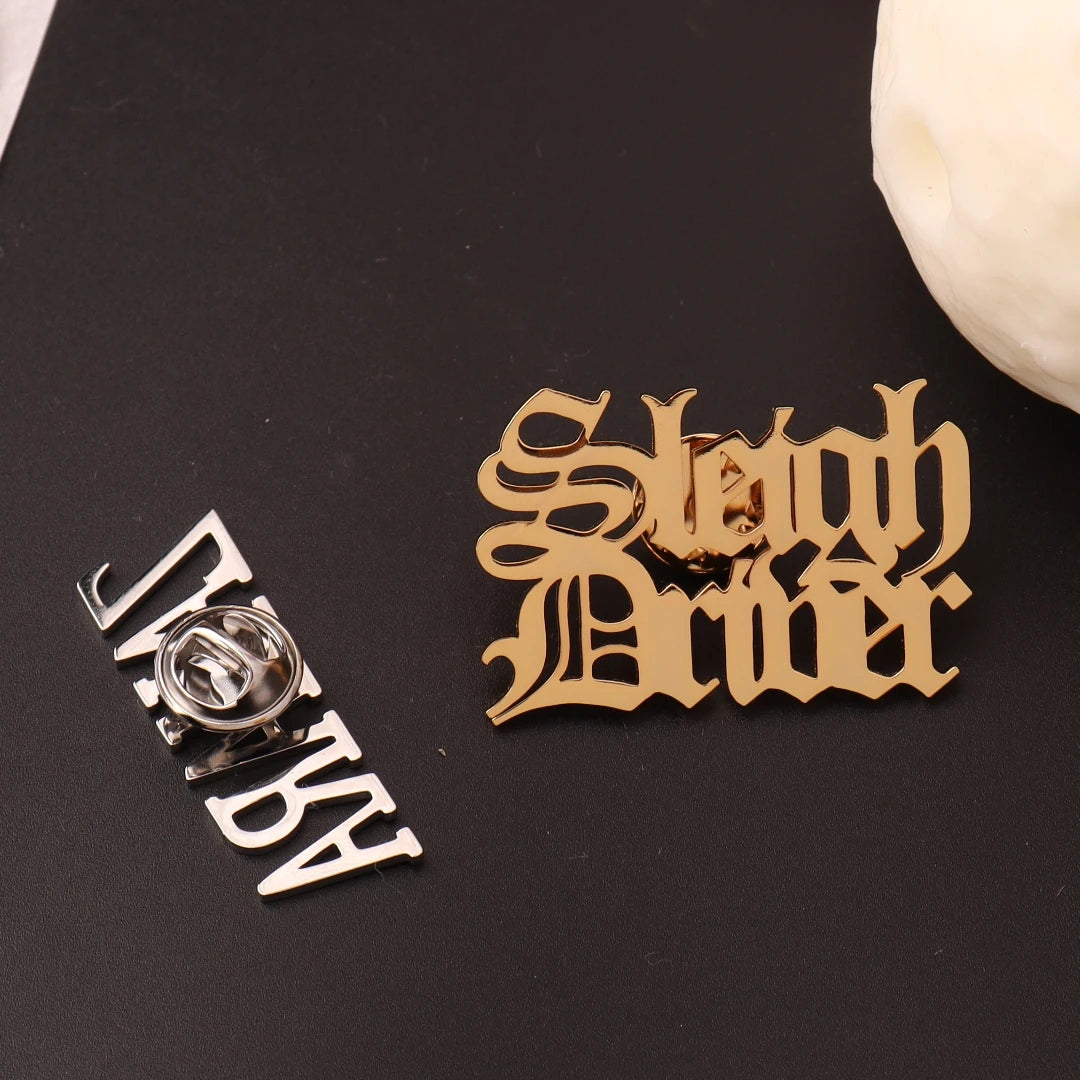 Personalized Nameplate Brooch Custom Unisex Blazer Holder