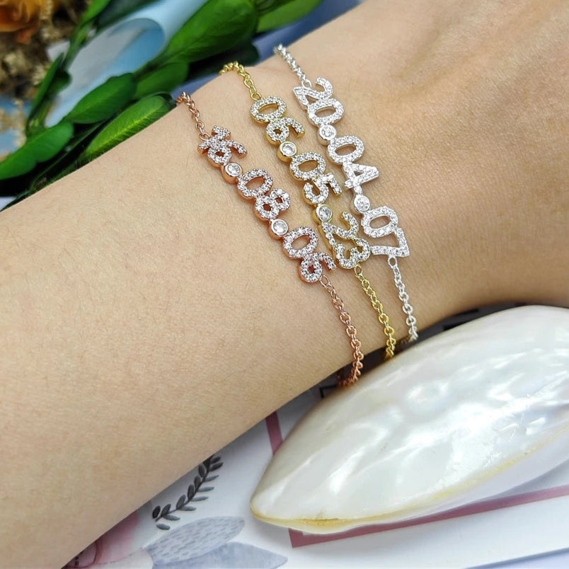 Custom Date Bracelet | Custom date gift | Custom Date Necklace