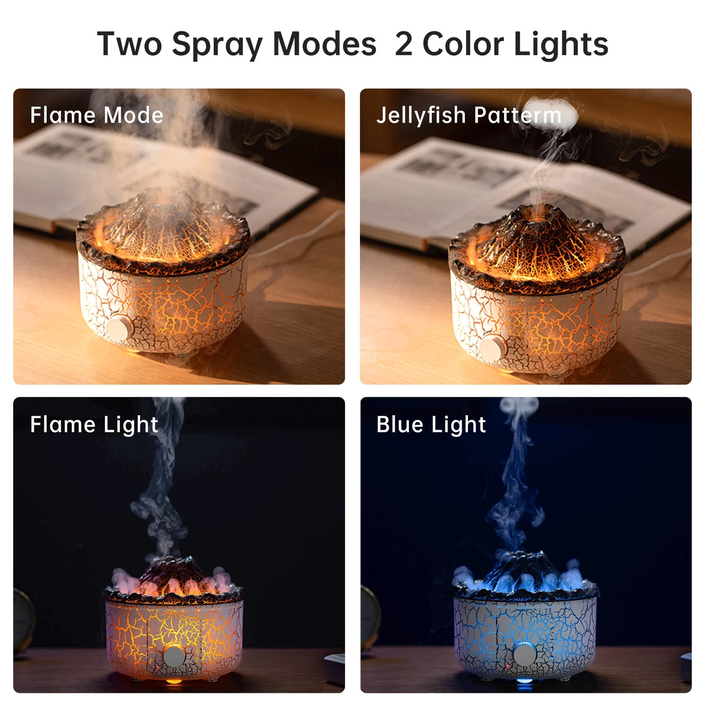 1**Volcano Humidifiers Diffuser With Remote Control