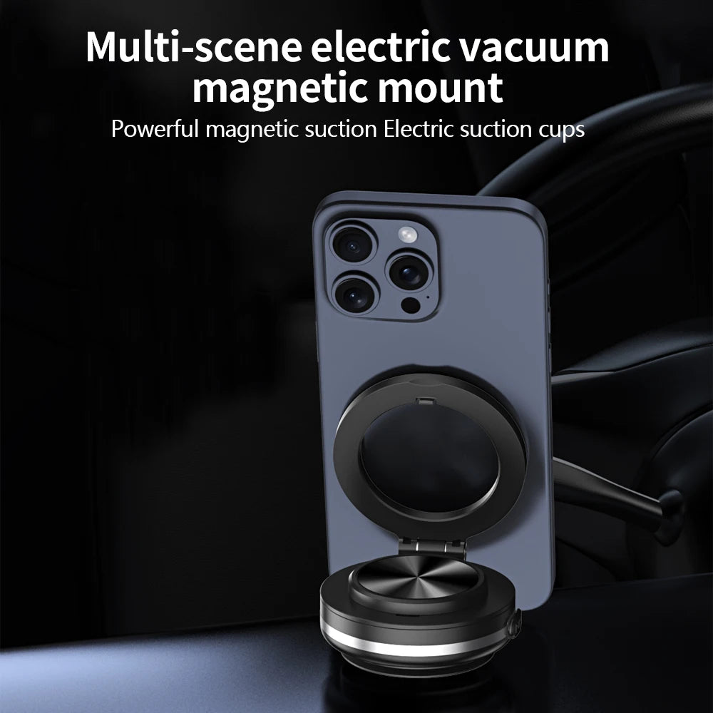 Car Phone Holder Magnetic Mount 360° Rotating Vacuum Adsorption