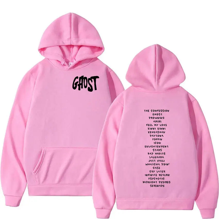 Diljit Dosanjh Merch Ghost Tour Print Hoodie
