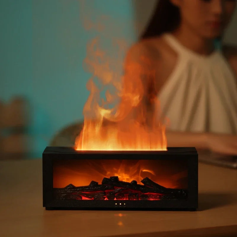 1**Fireplace flame humidifier