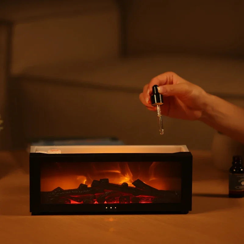 1**Fireplace flame humidifier