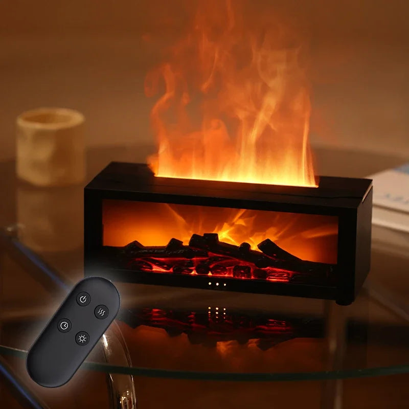 1**Fireplace flame humidifier
