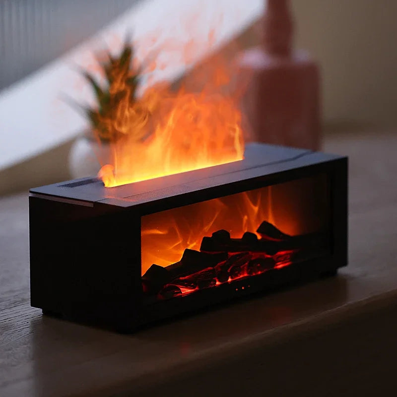1**Fireplace flame humidifier