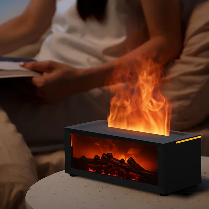 1**Fireplace flame humidifier