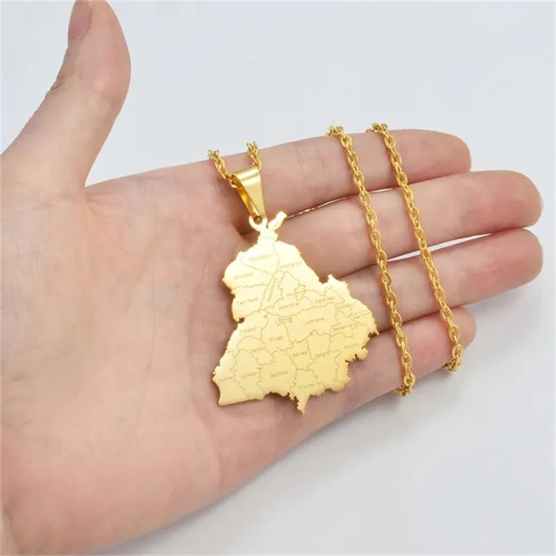 Punjab Map (Gold & Silver)