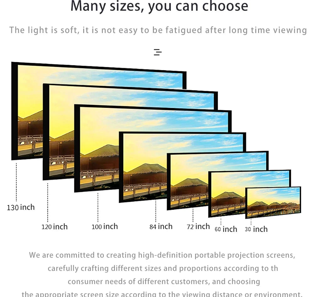 Projector Screen 16:9 Metal Anti Light Curtain