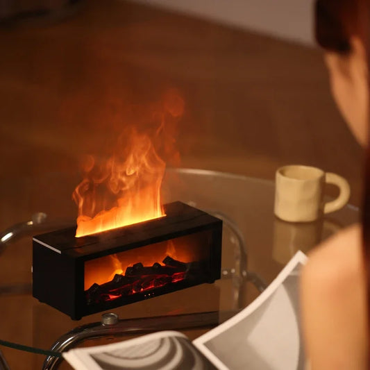 1**Fireplace flame humidifier